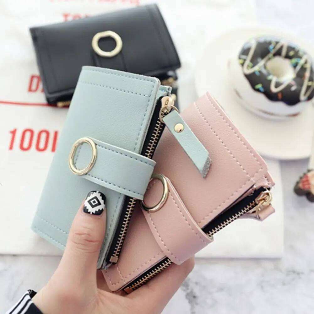 Fashion PU Leather Women Wallet Zipper Large Capacity Short Purses Lightweight Multiple Card Slots Coin Purse For Girls Women's Z260130