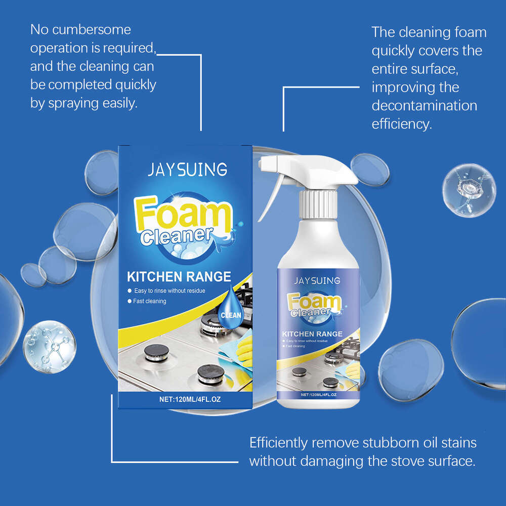 JAYSUING Kitchen Range Hood Stove Stain Grease Remover Foam Cleaner S260130
