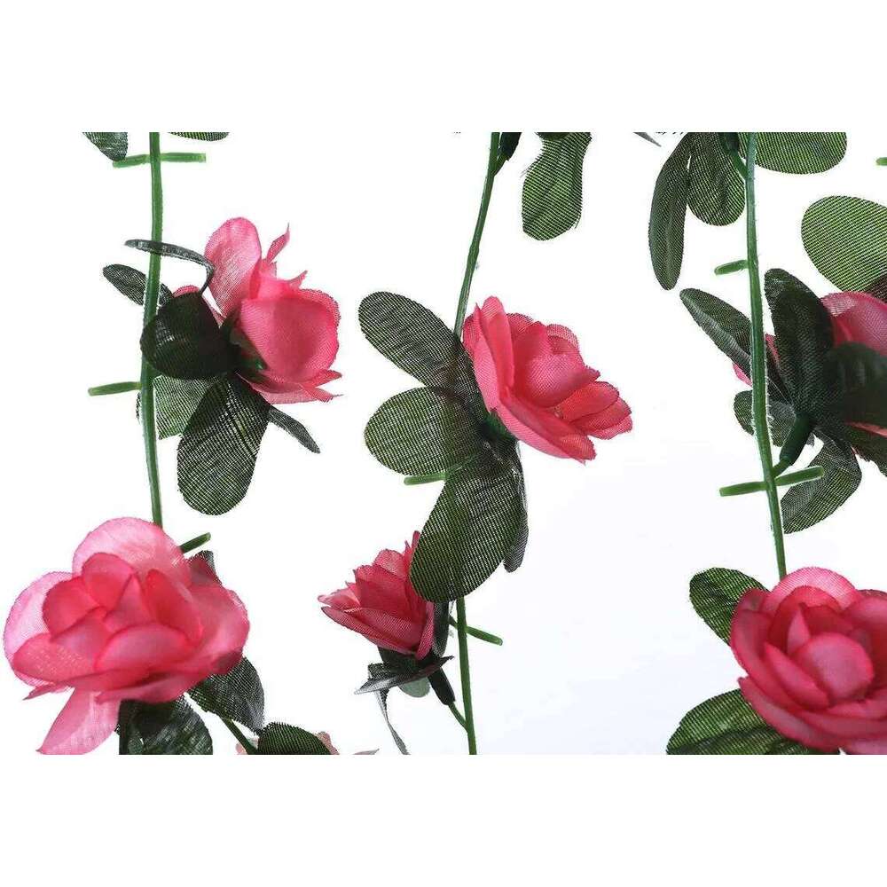 Artificial Rattan Fake Flower Plant Vine Decoration Wall Hanging Rose Home Decor Accessories Wedding Decorative Wreath Y260130