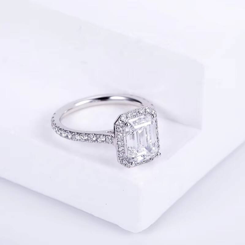 Hip Hop Jewelry With IGI Certificate Engagement Ring PT950 Lab Grown Diamond Wedding Ring