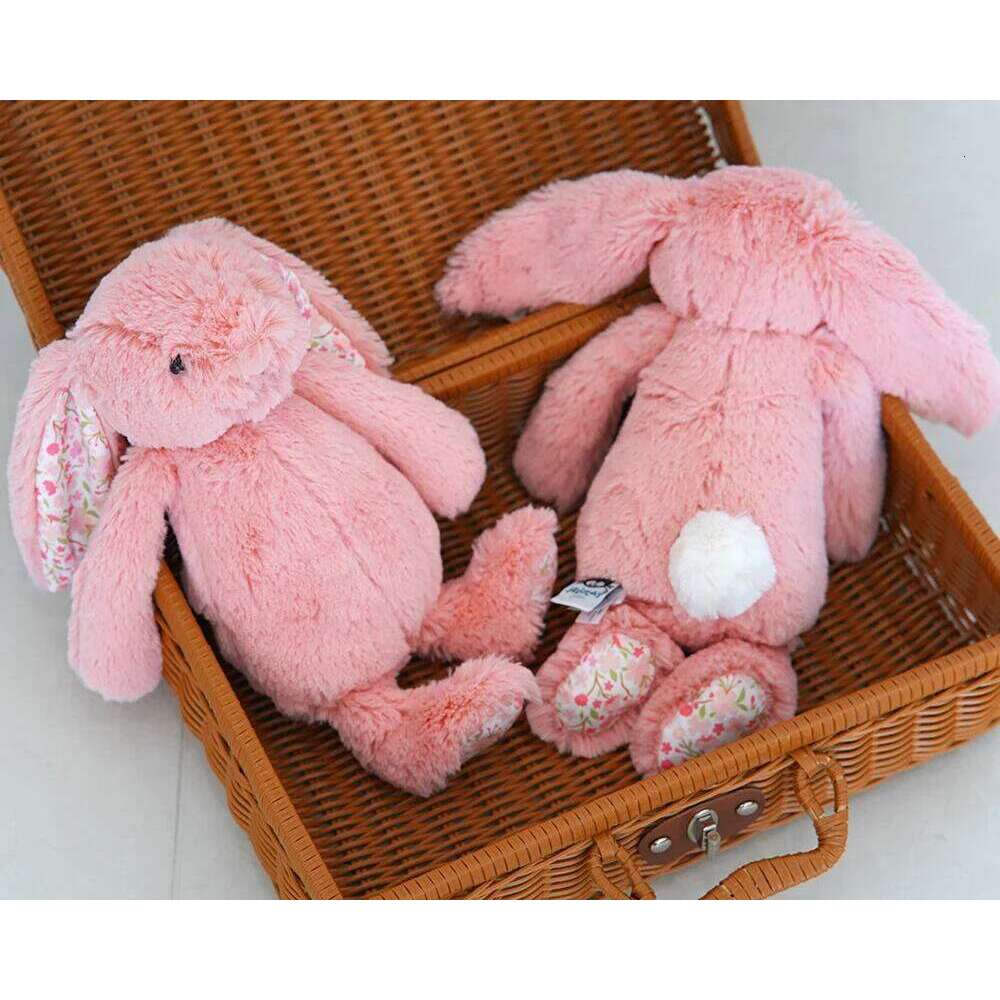 Bonnie Floral Ears Plush Toys Rabbit Stuffed Dolls Kawaii Room Decor Soft Toy Kids Birthday Gifts Y260128