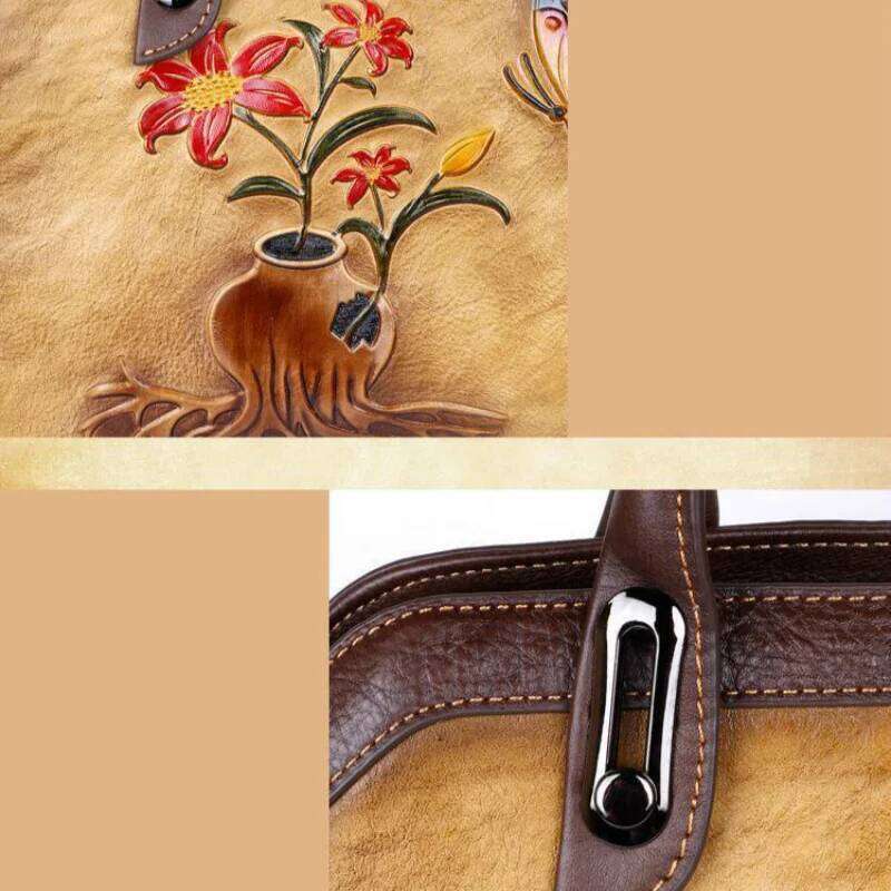 MOTAORA Vintage Women Shoulder Bags Genuine Leather Retro Ladies Handbags For Female Handmade Embossed S Bag Trend KABAHEBINGJUE