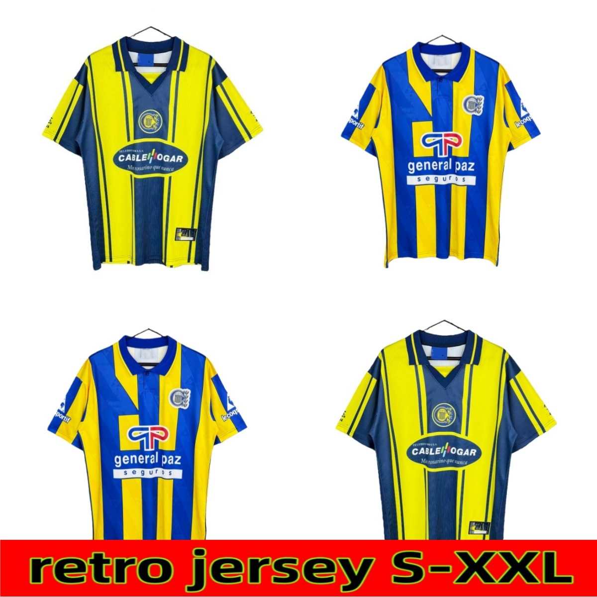 1998 1999 Rosario Central Soccer Jersey 95 97 98 99 Football Jersey Home away retro Football Shirt