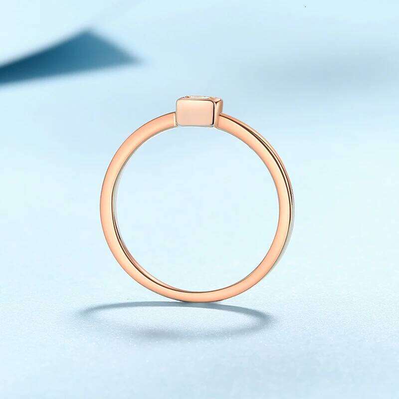 Tezzc Moissanite Lab Ring For Women 925 Sterling Silver with White Champagne Gold Plated Pass Diamond Test Rings Jewelry XJ260130