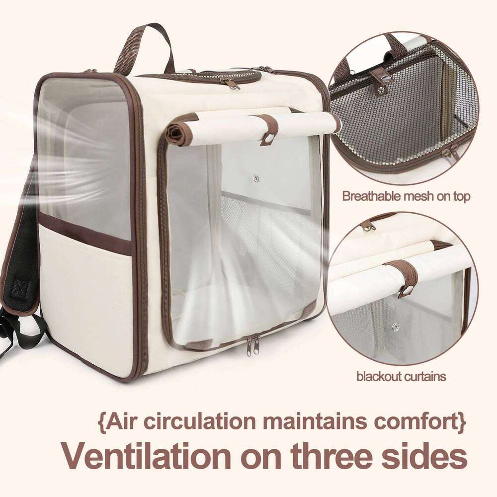 EDENPETZ Cat Dog Carrier With 10kg Capacity,Car Seat Bag,Comfort Transport Double Shoulder Travel Pet Backpack 26H0130