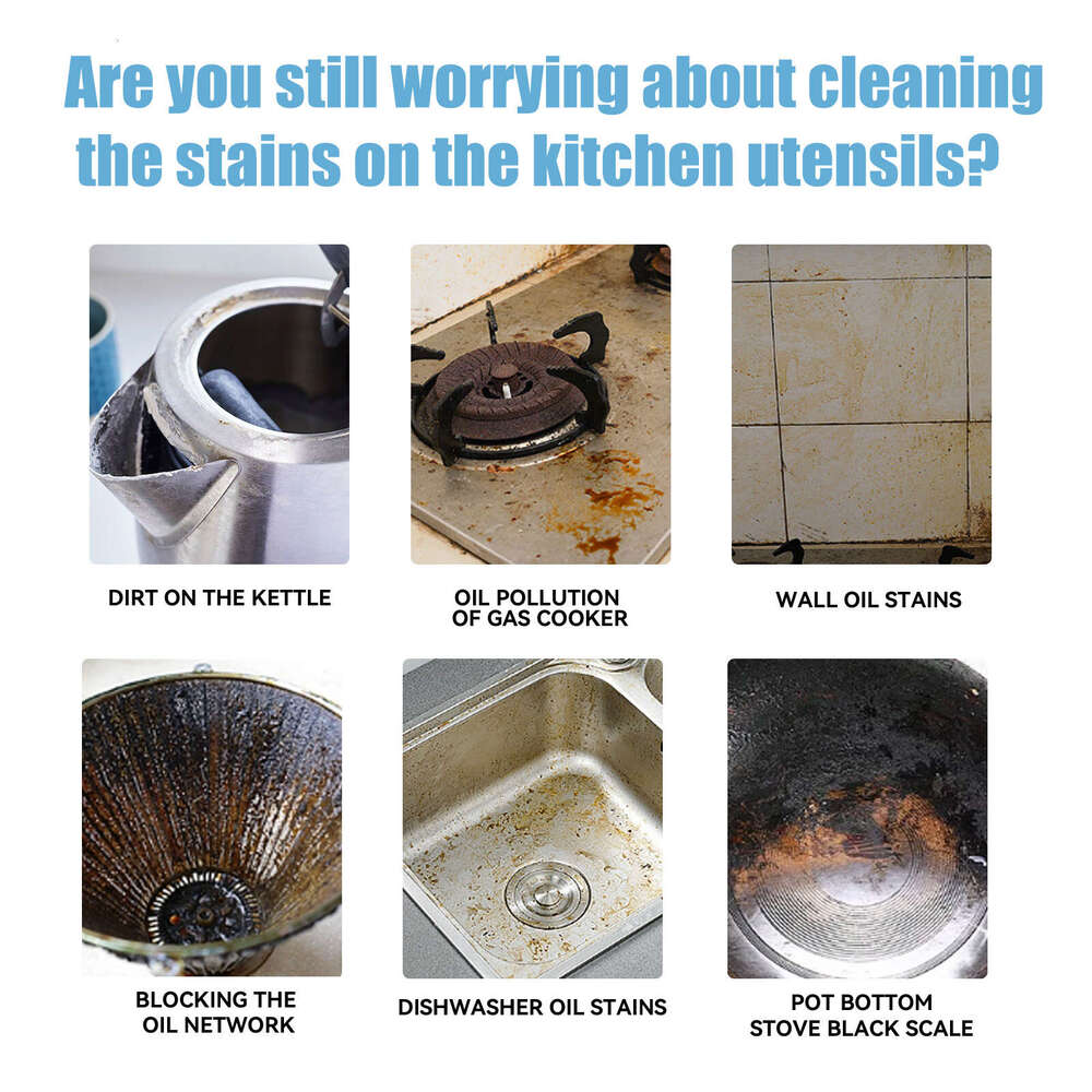 jakehoe Multi-Purpose Kitchen Stove Range Hood Heavy Oil Stains Scale Cleaning Rust Remover Paste S260130