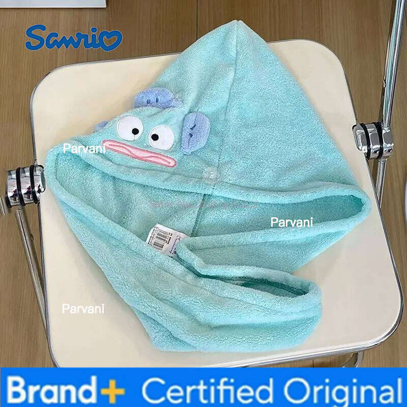 Sanrio Hangyodon Coral Velvet Women'S Cartoon Hair-Drying Cap Kawaii Bath Skirt Cute Towel Home Toiletries Girl Gift H2601301
