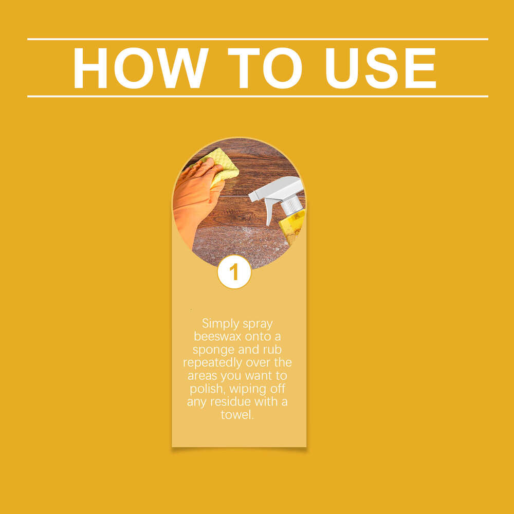 Jakehoe Beeswax Maintenance Furniture Polishing Color Protection Nourishing Anti-Crack Wood Spray Agent S260130