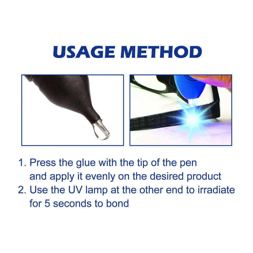 Jue-Fish UV Ultraviolet Curing Glue Pen 5 Seconds Repair Plastic Ceramic Cable Adhesive High and Low Temperature Resistant S260130