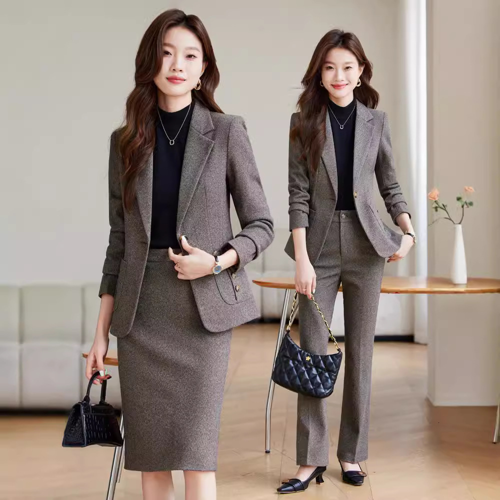 Elegant Jacquard Pants Sets For Women 2 Pieces Summer Bow Pleat Blazer Womens Suit Two Piece Set Casual Lady Outfit 240826