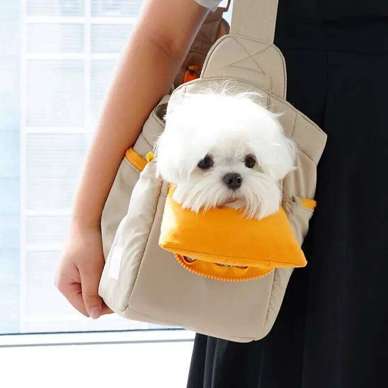 One cute Pet Carrier Shoulder Travel Bag Business Packages Transport Basket For Small Medium Dogs 26H0130
