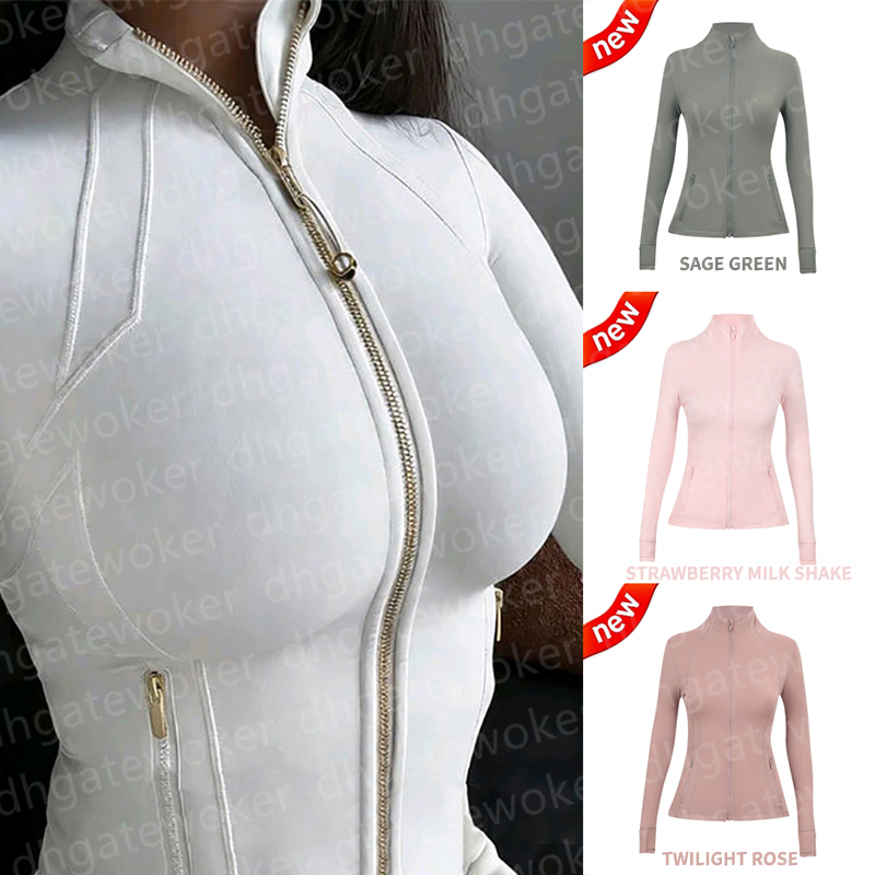 Womens Yoga Gold Zip Jacket Sets Cropped Full Length Jackets Leggings Workout Sets Gym Clothing Women Jacket Sweatshirt set jackets