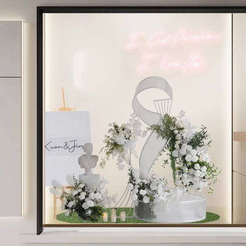 White flowers plants leaf Wedding Arch Decor Floral Arrangement Table Centerpieces Ball Party Event Hanging Corner Flowers decor W260130