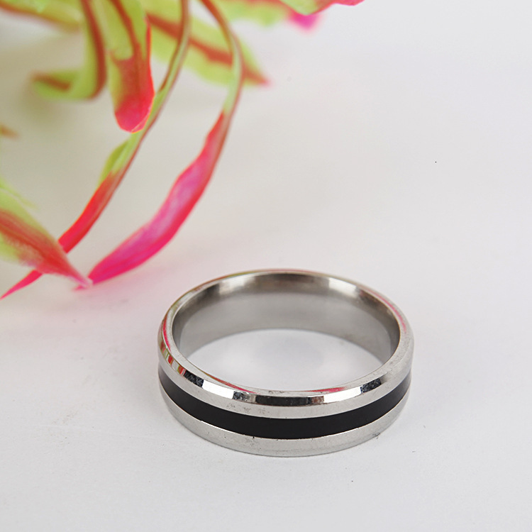 Beijing Love Story Same Style Mirror Double Bevel Magic Glue Titanium Stainless Steel Ring Factory Direct Sale