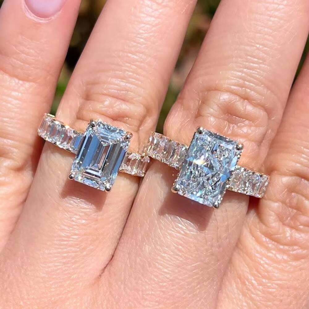 Promotion Price Factory Luxury 14k 18k Gold D VS1 VVS1 Radiant Cut Lab Grown Diamond IGI GIA Engagement Wedding Diamonds Ring