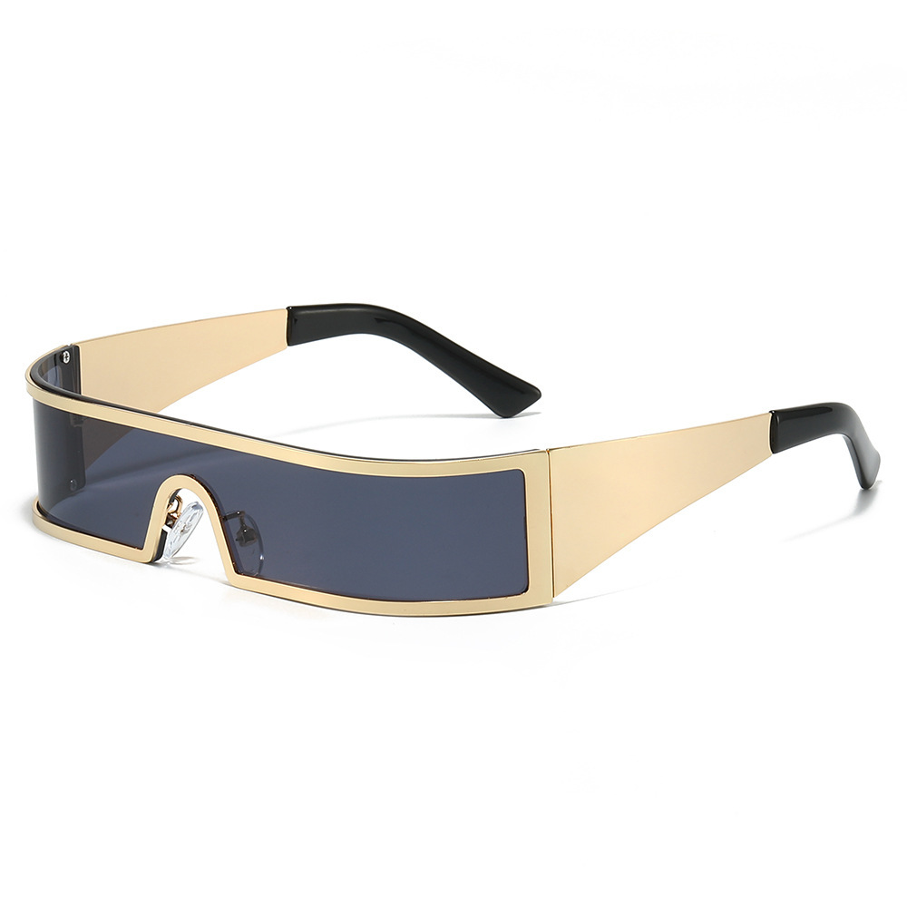 Integrated Futuristic Tech Inspired Unisex Sunglasses with Stylish Design & Durable Frame