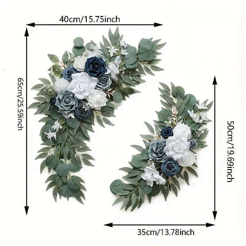 2pcs Welcome Flowers,Small Arch Artificial Flowers, Decoration Reception and Wedding Background Flowers W260130