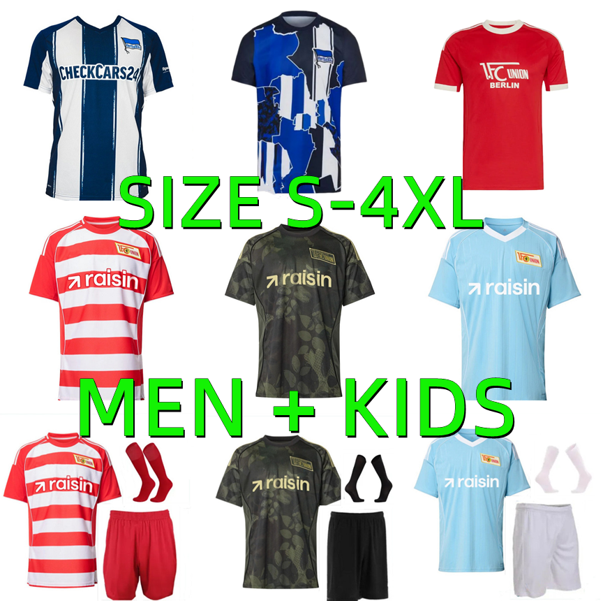 25 26 Hertha BSC Soccer Jerseys 2025 2026 Limited Version PIATEK CUNHA CORDOBA DARIDA STARK Union Berlin KRUSE Haraguchi TEUCHERT FRIEDRICH football shirt Men kids