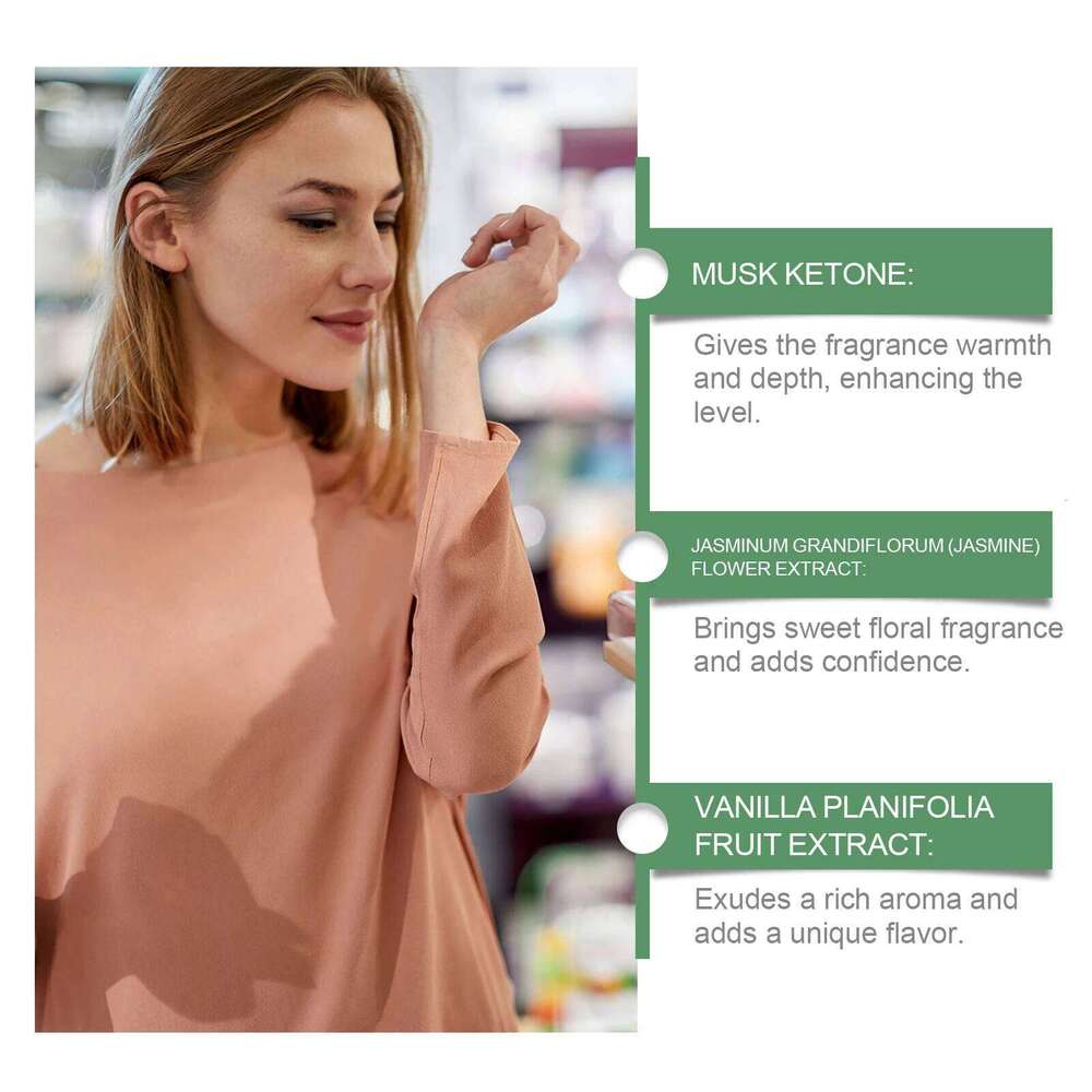 Roxelis Vanilla Perfume Women, Arab Elegant Scent Long-Lasting All-Day, Mild & Charming, Portable Fragrance for Daily/Party H260130