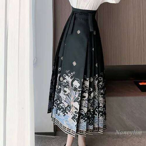 Chinese Style Horse-Face Skirt Women's Clothing Spring New Fashion Daily Hanfu Street Outfits