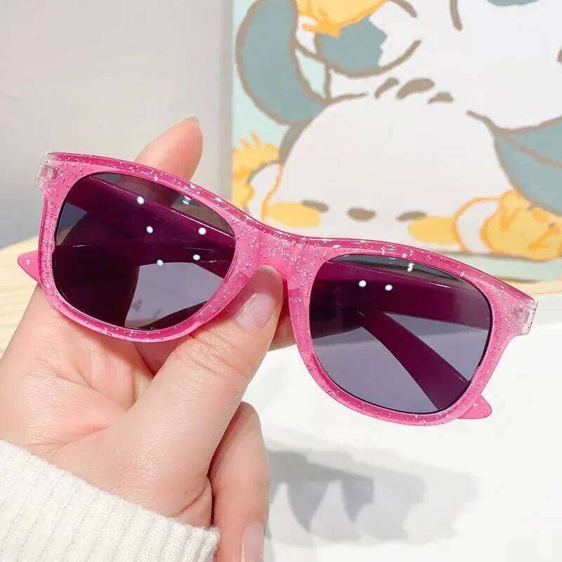 Cool Children's Colorful Shiny Sunglasses for Girls Trendy Cute New Year's Sun Glasses Kids Eyewear gafas de sol nia H260130