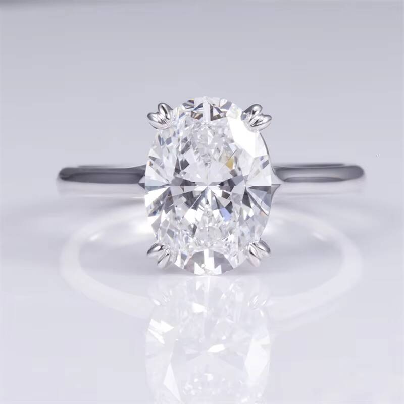 MSR-1480 IGI Certified Engagement Ring Jewelry 24CT E VVS1 14k Gold Oval Cut Lab Grown Diamond Ring