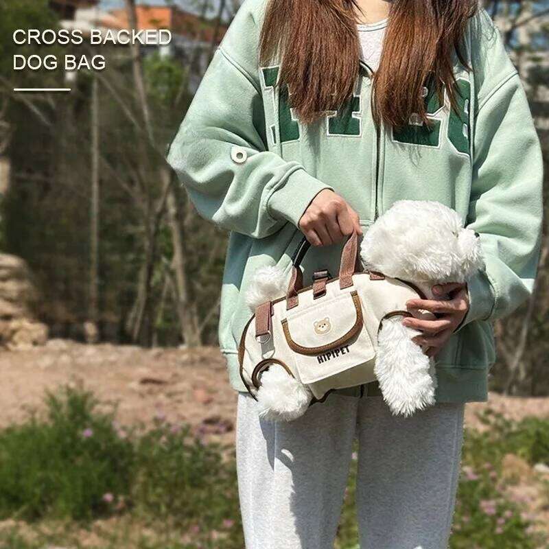 Hands Free Cat Dog Backpack Portable Breathable Outdoor Bag Crossbody Travel Carrier with Ventilated Pet Space 26H0130