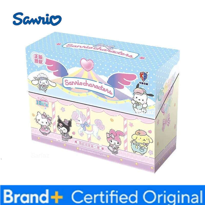 Sanrio Genuine Kuromi Hello Kitty Shining Cards Cartoon My Melody Cinnamoroll Collectible Game Trading Card Kids Toys Gifts H260130