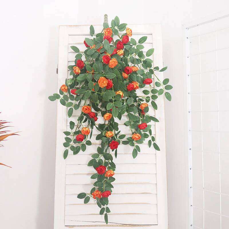 Artificial Flowers Plants Lvy Leaves Flower Rose Vine Wedding Home Garden Decoration DIY Hanging Wall Living Room Decor Y260130