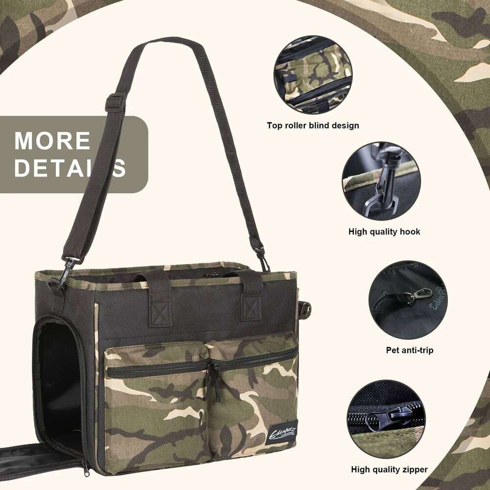Pet Dog Carrier With 7kg Capacity,Camouflage Style Soft Comfort Handbag,Cat Outdoor Travel Shoulder Bag 26H0130