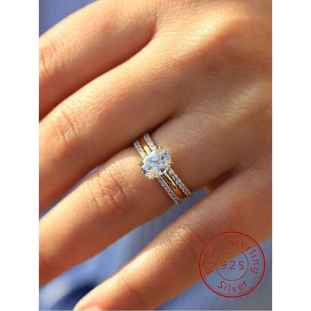 925 Sterling Silver Gorgeous Classic Shining Zircon Ring For Women Wedding Prom Party Luxury Fashion High Quality Fine Jewelry XJ260130