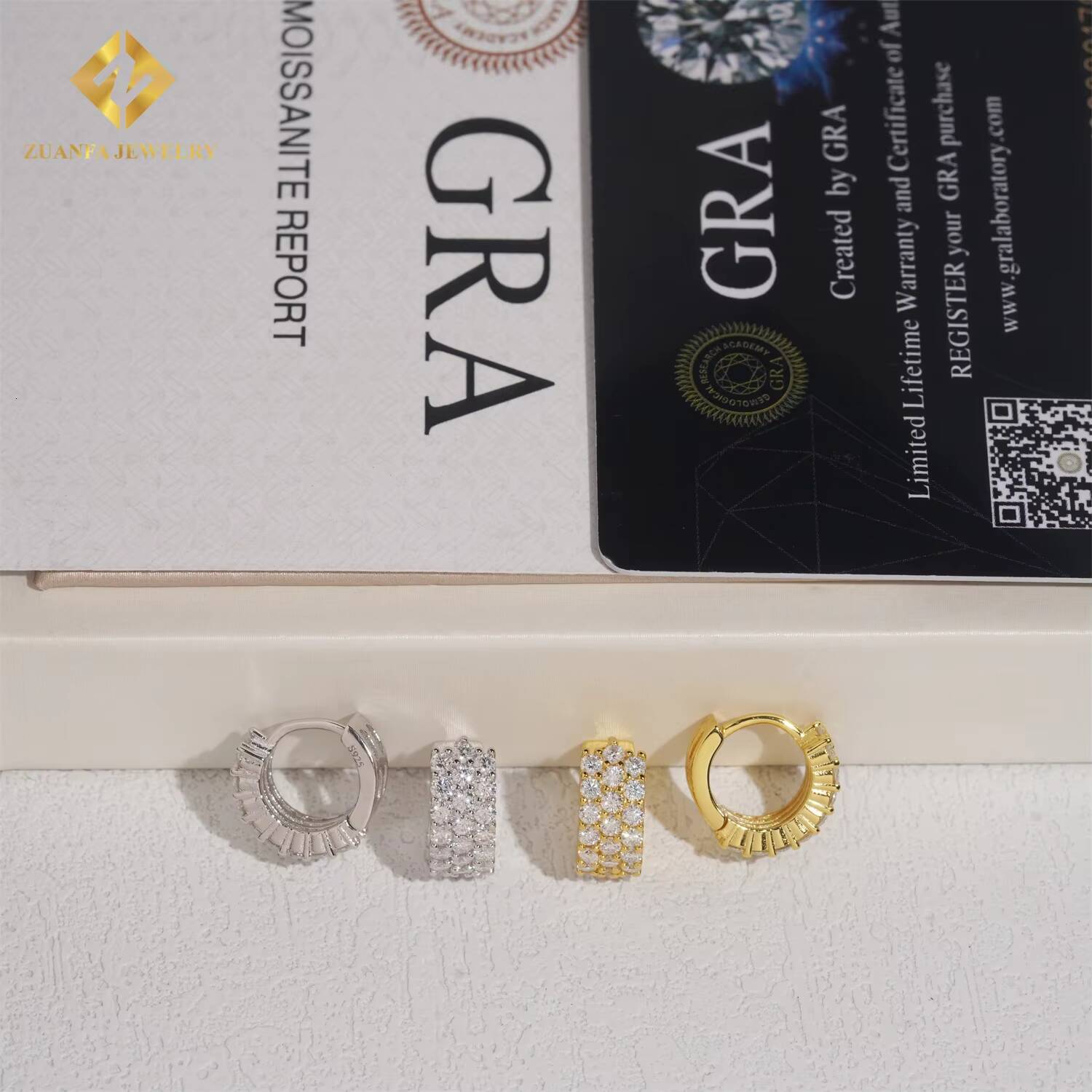 Moissanite Earring Rapper Fashion Diamond Earring Solid 18k Gold 925 Silver VVS Moissanite Iced Out Earrings