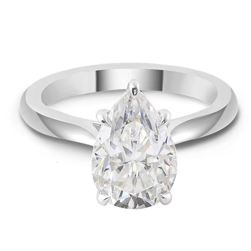 125carat Moissanite Ring 18k Gold Wedding Ring Pear Cut D VVS1 Diamond Ring for Women Internet Celebrity Bride Engagement Ring