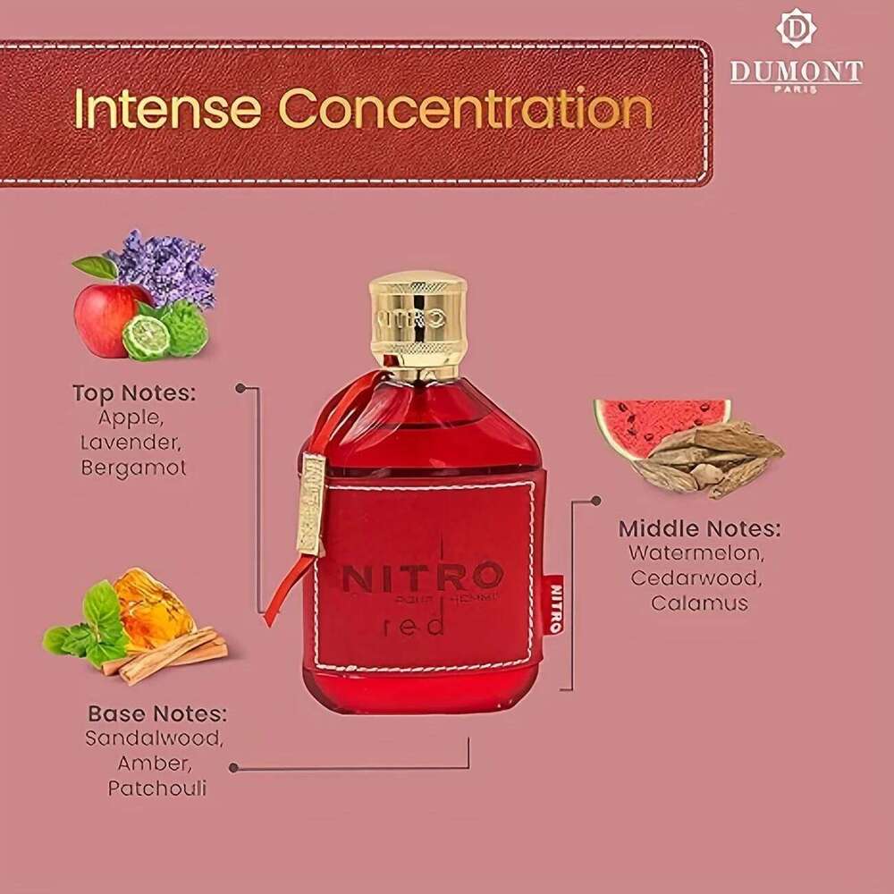100ml Crimson Perfume Leather-Trimmed Gold-Capped Eau De Parfum Bold Opulent Vibrant Intense Long-Lasting Fragrance Spray H260130