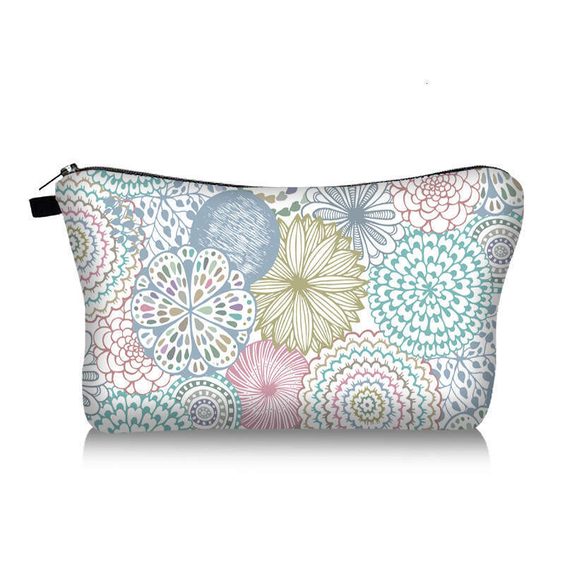 Classic Digital Print Makeup Mandala Pattern Clutch Women's Multifunctional Storage Bag