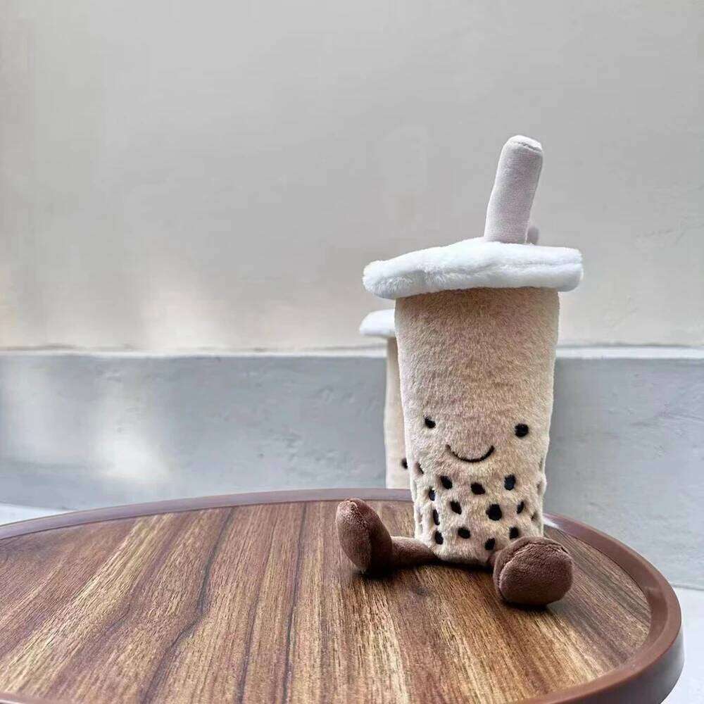 30CM Bubble Tea Plush Toy Creative Brown Cute Drink Milk Eea Doll For Children's Birthday Christmas Festival Gift Y260128