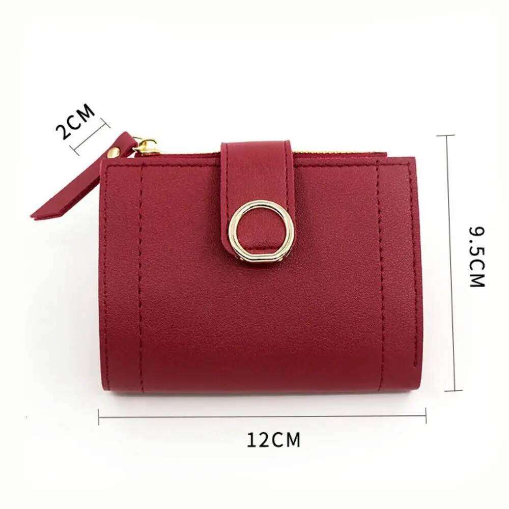 Fashion PU Leather Women Wallet Zipper Large Capacity Short Purses Lightweight Multiple Card Slots Coin Purse For Girls Women's Z260130