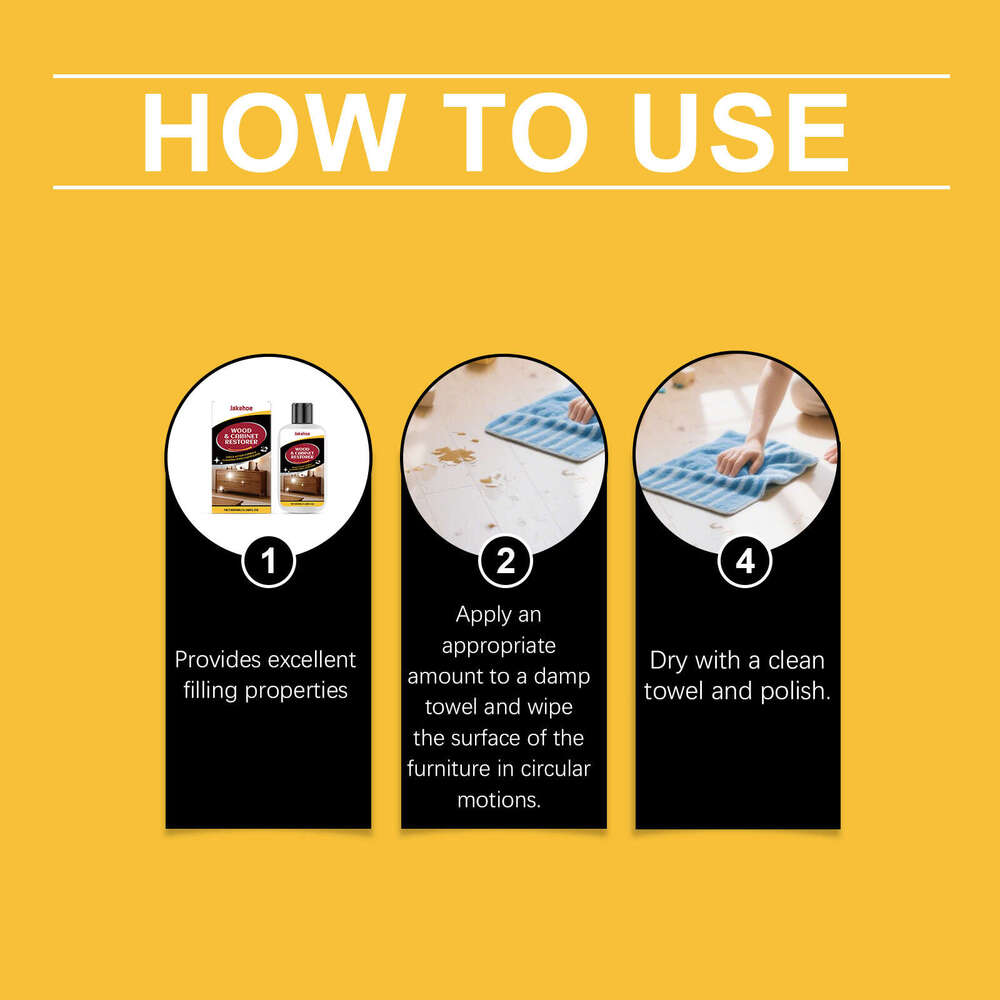 Jakehoe Wooden Scratch Wood Furniture Gentle Cleaning Stain Removal Maintenance Polishing Care Agent S260130