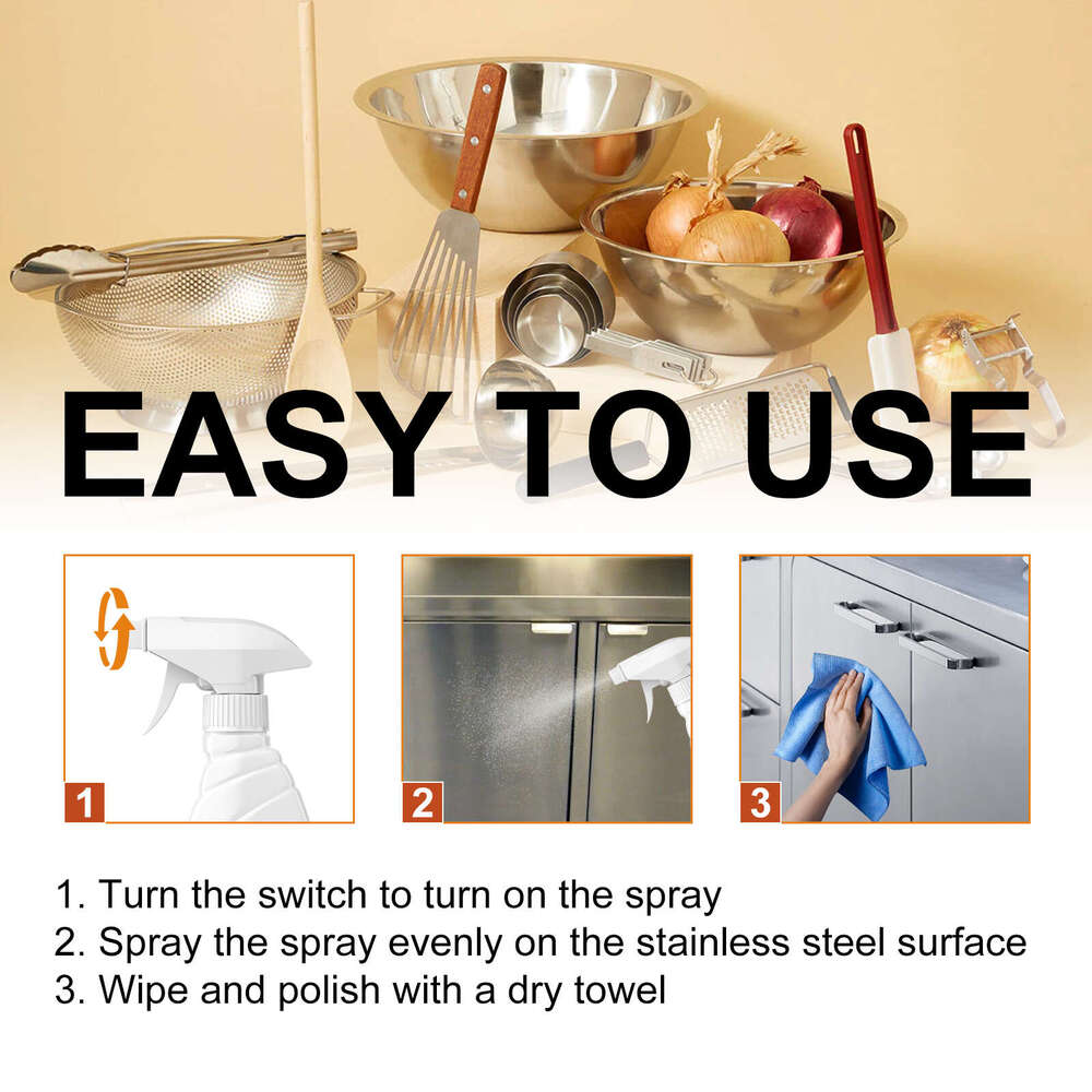 Jaysuing Stainless Steel Care Agent Kitchen Cookware Oil Stain Pot Bottom Black Scale Rust Removal Anti-Rust Cleaner S260130