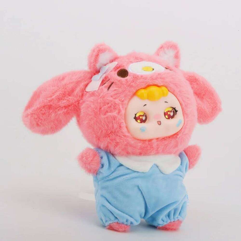 Cute Random Face Kitten Plush Toy Vinyl-Plush Stuffed Cat with Surprise Expressions for Kids&Cat Lovers Party Gift Hang Bag Y260128