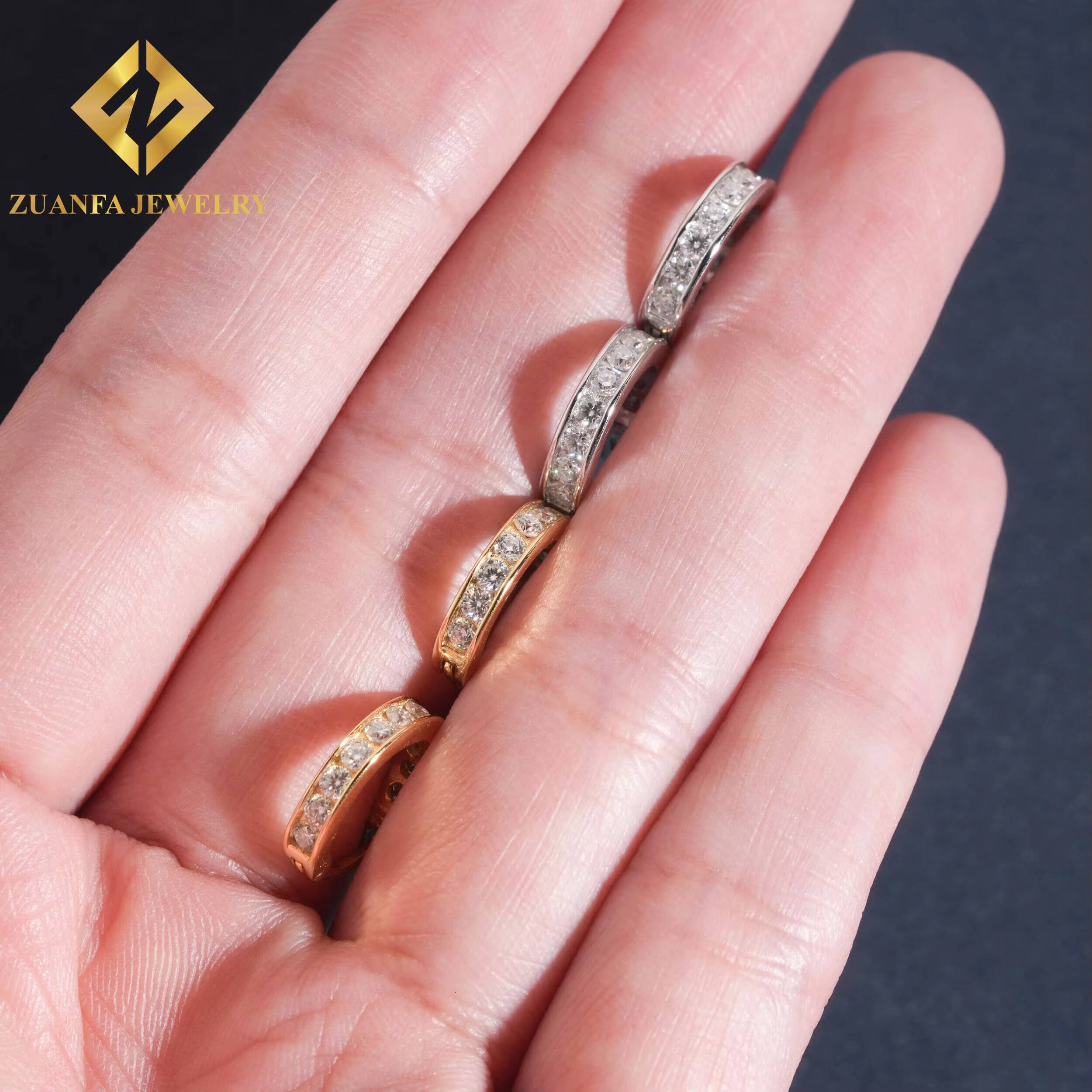 Fashion Hoop Earring 925 Sterling Silver VVS Moissanite Hoop Earring Hip Hop Earring Jewelry for Men Women