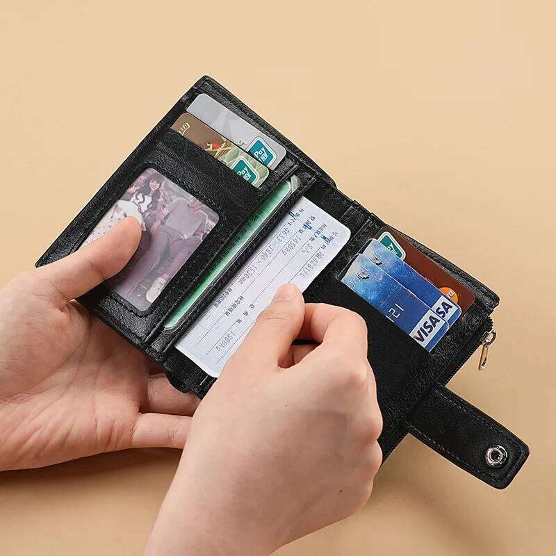 Wallets and Purses PU Leather Money Bag Female Short Hasp Purse Small Coin Card Holders Clutch New Men Women Wallet Z260130