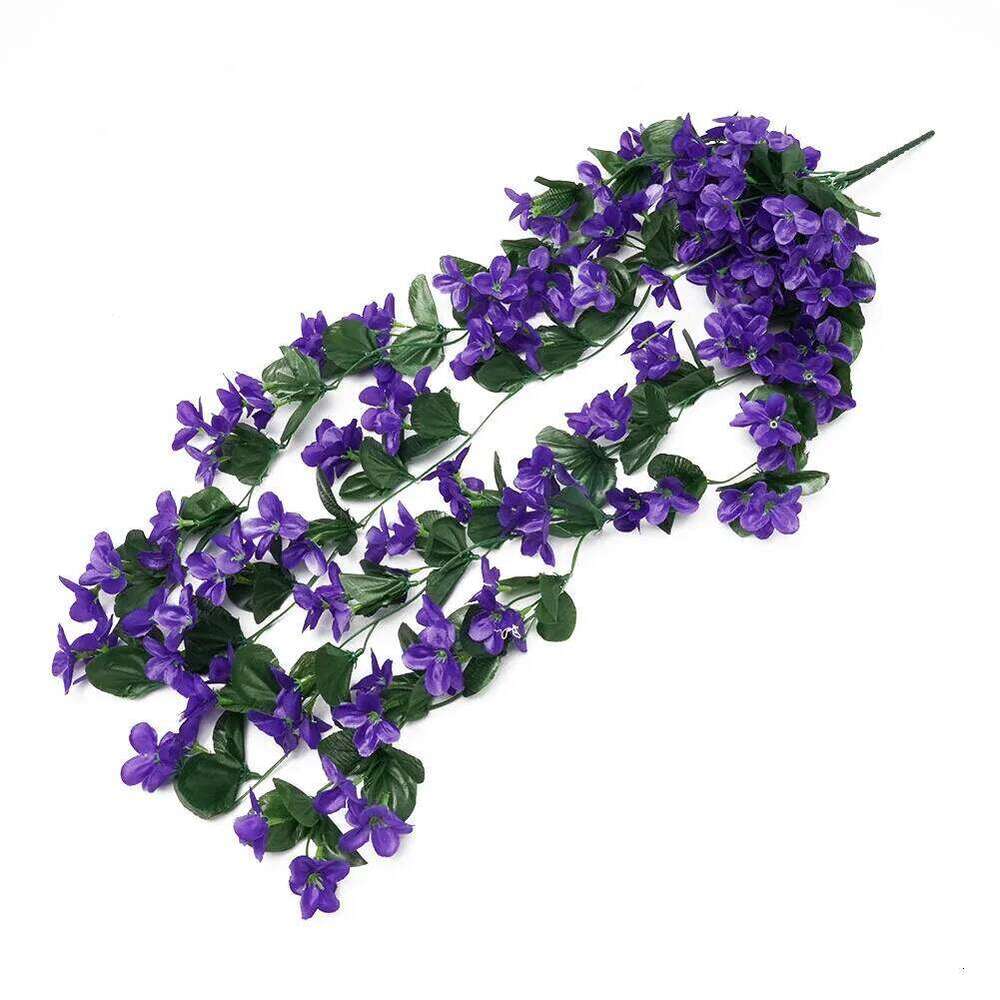1pc Artificial Fake Flowers Ivy Vine Hanging Garland Wedding Home Decoration For Countyards W260130