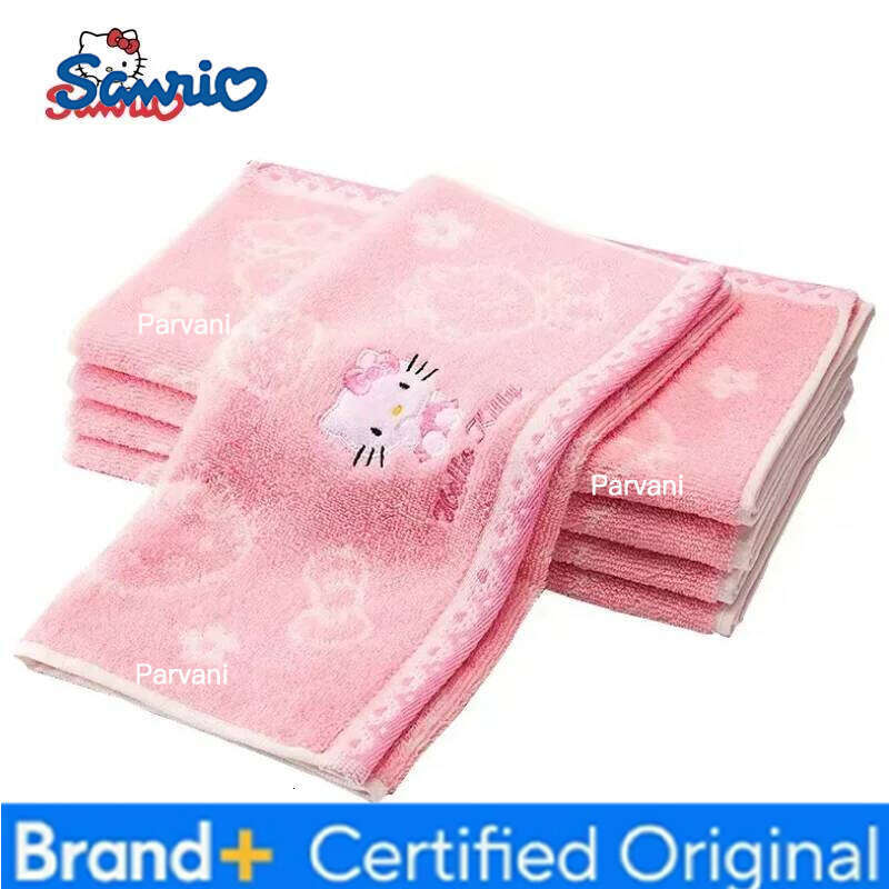 Sanrio Hello Kitty animation peripheral creative girls' heart absorbing water face kawaii pure cotton children's towel wholesale H2601301