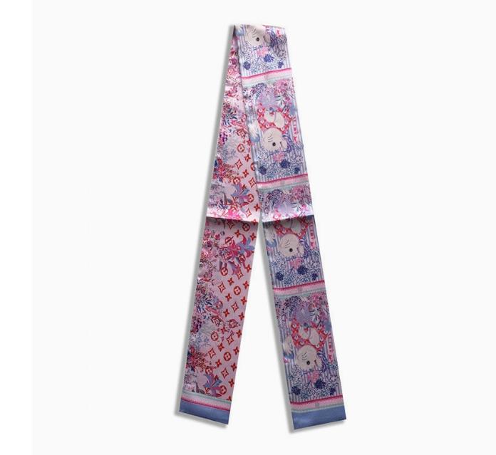 42Style Personality Classic Twilly Womens Headband Fashion Bag Scarfs Designer Scarf For Women Hair Thin Scarves Neck Tie 120-8Cm 20Style