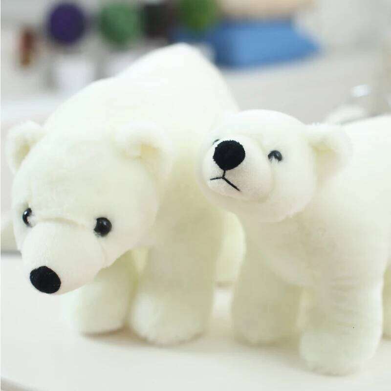 20/25/35/45cm Super Lovely Polar Family Stuffed Plush Placating Toy Pure White Bear Soft Fabric Doll Gift for Children Y260128