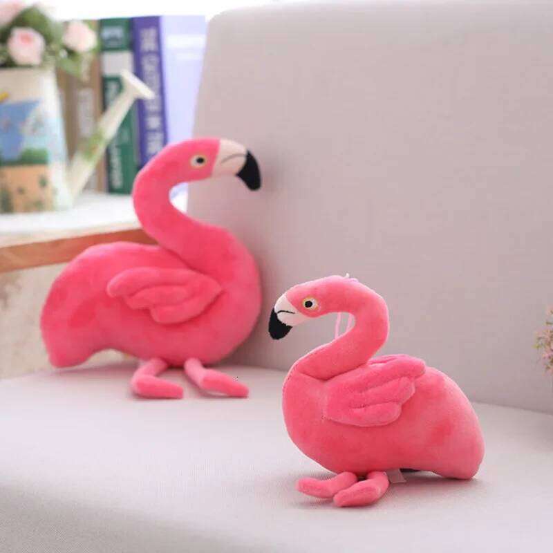 Soft Stuffed Animal Pillow Kawaii Peluche Room Decoration Kids Birthday GiftRealistic Flamingo Plush Toy Y260128