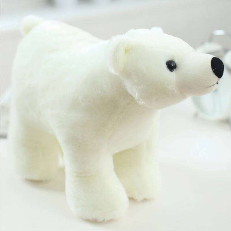 20/25/35/45cm Super Lovely Polar Family Stuffed Plush Placating Toy Pure White Bear Soft Fabric Doll Gift for Children Y260128