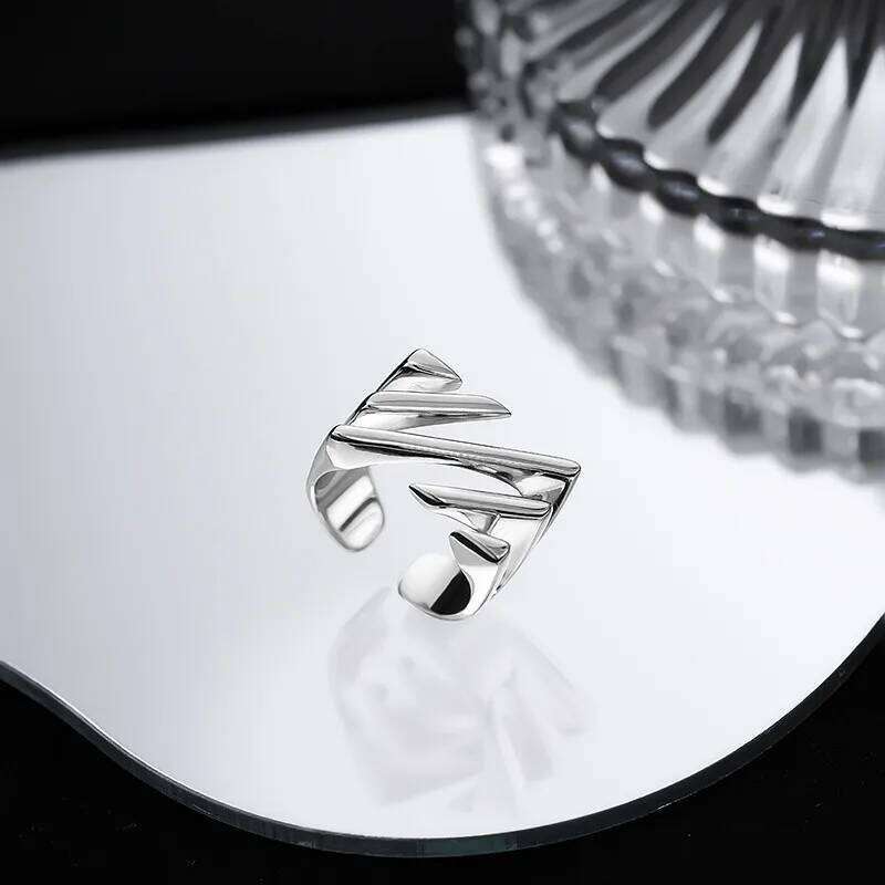 925 Silver Open Finger Ring Punk Lines Geometric Openwork Simple Stackable For Women Girl Jewelry Gift Dropship Wholesale XJ260130