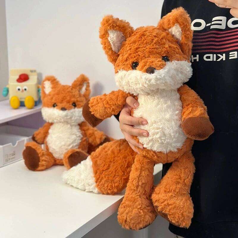 Cute Running That Can Run, Small Fox Doll with Pillow, Cloth Doll, Plush Toy, Girls Birthday Gift Y260128